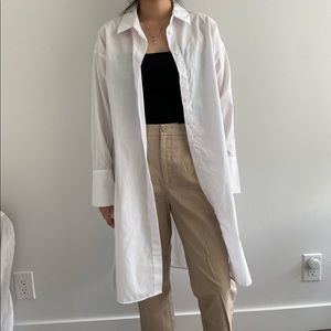 Zara Long White Dress Shirt